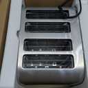 Cuisinart 4 Slice Compact Stainless Steel Toaster with Extra-Wide Slots for Bread, French Toast, Bagels & Pastries, Defrost & Reheat Functions, CPT-180P1, Brushed Stainless, Removable Crumb Tray