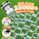 Belemar Bubble Machine for Kids with Lights, 6 Big Bubble Holes, Up to 15,000 Bubbles/Min, 320ml Large Tank, Battery Operated Portable Bubble Blower for Toddlers, Birthday Parties & Outdoor Fun
