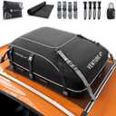 VENTURE 4TH Rooftop Cargo Carrier - 21 Cubic Feet Waterproof Car Roof Cargo Bag with Tie-Down & Compression Straps, Fits Most Vehicles with or Without Roof Racks, Siderails & Crossbars