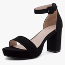 Shoe Land SL-Cabrini Women's Platform Heels, Open Toe Chunky Block Heeled Sandals with Ankle Strap – Dressy High Heel Sandals for Prom, Wedding, and Party, Size 8.5