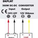 30A 360W 12v Golf Cart 48V 36V to 12V Converter Voltage Regulator Golf Cart Voltage Converter Waterproof