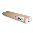 Cardboard Mailing Tubes, 4" x 36" with Plastic Caps, Pack of 2 - USA-Made USPS Approved Poster Tube for Documents & Blueprints - Reinforced Mailing Cylinders for Shipping & Storage by IDL Packaging
