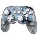 momen RGB Hall Effect Wireless Pro Switch Controller for Nintendo Switch/OLED/Lite,Gamepad Remote with 7 LED lighting Colors/Paddle/Bluetooth/PC/Turbo - Clear