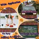 2 x 4 Pack 39Ft Halloween Parade Floats Foil Fringe, Each 10 ft x 15'' Orange Purple Black Pumpkin Tinsel Streamers Garland Banner Table Skirts for Halloween Trailer Car Homecoming Party (4 Pack)