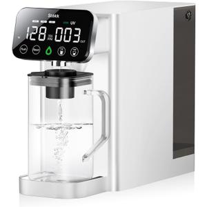 Stokk T1 Lite UV Reverse Osmosis Water Filter Countertop, Reverse Osmosis System with Carafe Alkaline Boost, 6-Stage RO Water Filtration System, NSF/ANSI 58&372, Reduce TDS PFAS Water Purifier (White)