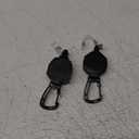 2 Pack Retractable Keychain Heavy Duty Carabiner Badge Holder, Tactical ID Badge Reel with 32 Steel Retractable Cord, 8.0 OZ