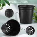 RAOOKIF 7 Gallon Nursery Pots, Flexible 7 Gallon Pots for Plants, Plastic Plant Pots for Seedling, Cuttings, Succulents, Transplanting (7gallon-10pack)