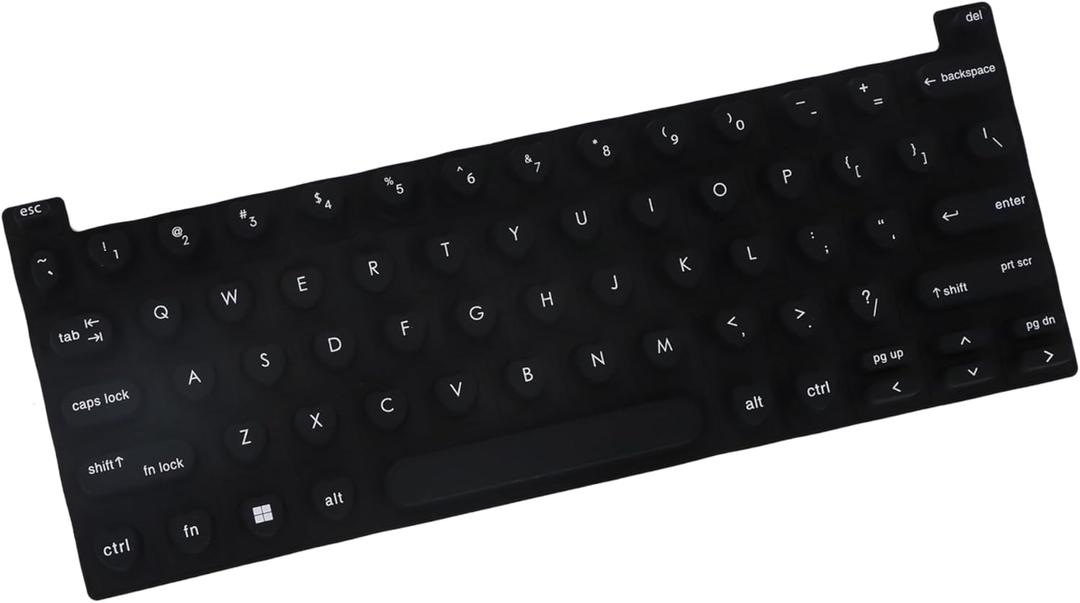Raised Keyboard Cover for Long Nails, Heart Shaped Keyboard Protective Cover Nail Beauty Keyboard Compatible with HP EliteBook x360 G9 14" etc. (Black)