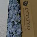 5 Pcs Light Blue Silk Hydrangeas Artificial Flower Boho 20'' Faux Hydrangeas for Spring Home Decor Kitchen Living Room Porch Wreath Indoor Outdoor Wedding Flower Arrangement