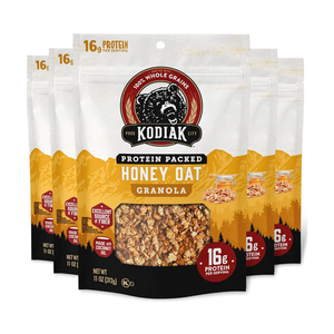 Kodiak Cakes Granola, Honey Oat, High Protein, 100% Whole Grains (Pack of 5 pouches)