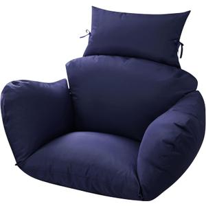 Soft Patio Hanging Egg Chair Cushion Replacement, Blue Thicken Hanging Basket Chair Cushions Indoor Outdoor Egg Chair Cushion 47x31.5x4.7 inch (blue-01)