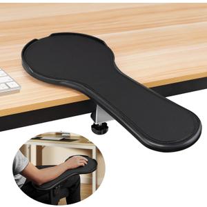 Upgrade Chair arm Mouse pad, Ergonomic Arm Rest Mouse Pads for Chairs and Desk, Adjustable Mouse Tray,Forearms Pressure Relief Computer Desk Extender, Black 