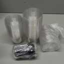 50 Pack 12OZ Clear Plastic Cups with Dome Lids and Sporks No Hole Disposable Fruit Cups for Dessert,Cupcake,Parfait,Pudding,Iced Cold Drinks,Snacks,Fruits,Bakeries,Ice Cream