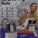 FOTING 6 in 1 Dog Grooming Vacuum & Dryer Kit, 10000pa Dogs Vacuums for Shedding Grooming, 2.1L Double Dust Cup Separator Design, Dog Dryer Clippers Brush Tool, Pet Grooming Vacuum for Dogs at Home