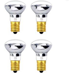 4 PCS R39 Reflector Type Bulb, 40W 120V Replacement Light Bulbs for Lava Lamp, Reflector Lava Lamp Bulb, R39 E17 Socket
