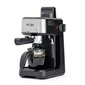 Mr. Coffee 4-Shot Steam Espresso Machine, Cappuccino Maker, and Latte Maker with Glass Carafe