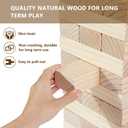 Aivalas Giant Timber Blocks Games, 57 Blocks Large Tower Outdoor Games - Includes Carry Bag and Scoreboard, Wood Stacking Yard Games Grows from 2FT to Over 4.2FT for Kids Adults Family