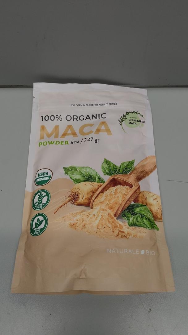 NaturaleBio Maca Powder Organic 8 oz. Peruvian, Natural and Pure, from Organic Maca Root. Vegetarian and Vegan Friendly - Gelatinized. Gelatinized for Enhanced Bioavailability. Ideal for Smoothie. (BB 30-04-2026)