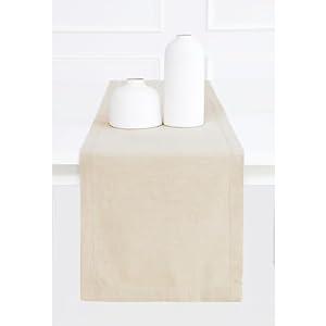 PurpleEssences Black Table Runner - Hemstitch Detail - 100% Cotton Durable Washable Fabric - Ideal for Spring Easter Summer, Perfect as 6 ft Table Linen - Solid Hemstitch - 14 x 72 Inch