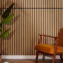 WVH Bark & Bole Geo-Lite Slat Oak Wall Panels, Measures 94.48" x 23.62", Satin Oil Finish, Interior Decor for Walls & Ceilings, Noise Cancelling & Sound Absorbing for Home, Office & Bedroom, 4pcs, 94.5"L x 23.6"W