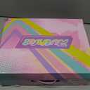 Women's and Girl's Classic Roller Skates with Light up Wheels and Love Heart Pattern, High-top PU Leather Roller skates (Youth's 2, BLACK)