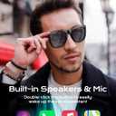 Smart Bluetooth Glasses,Built-in Mic & Speakers,Smart Wireless Headphone Sunglasses for Men and Women,Athletic/Outdoor UV Protection and Voice Control,Unisex(Black)