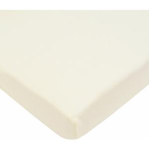 American Baby Company 100% Natural Cotton Fitted Mini Crib Sheet 38" x 24" - Soft & Breathable Small Nesting Portable Crib Sheet, Fits Pack N Play Mattresses, Cream, for Boys & Girls