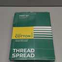 THREAD SPREAD 100% Organic Cotton Sheets Twin XL Size - 3 PC Organic Cotton Twin XL Size Percale Weave Sheet Set, Cooling, Crisp & Breathable, 16" Deep Pocket Bedding Set for Dorm Room - Light Grey