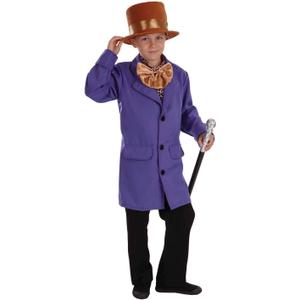 fun shack Chocolate Factory Owner Costume Kids, Chocolate Factory Worker Costume, Boys Halloween Costumes (Medium)