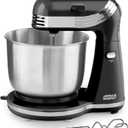 Dash Everyday Stand Mixer - Compact Tilt-Head Stand Mixer for Everyday Recipes - 6-Speed Power with Stainless Steel Bowl - Black, 3-Quart