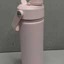 ENCOOL Insulated Water Bottle with Straw Stainless Steel Water Bottle, Leak-Proof, BPA-Free, Double Wall Vacuum Keeps Cold for 24 Hours for Sports, Travel, School (26 oz, Cotton Candy)