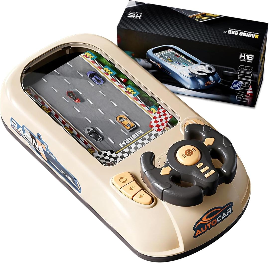 Racing Car Steering Wheel Toy - Musical Racing Adventure Car Steering Wheel with Music and Light - Driving game steering wheel toy for Kid 3+ Year Old -Birthday Gift for Boy Girl Toddler Age 4 5 6 7 8