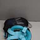 QingSong Full Face Snorkel Mask for Adults, Snorkeling Gear with Camera Mount, 180 Degree Panoramic View Snorkel Set Anti-Fog Anti-Leak (Large-X-Large, 2 Pack - Blue+Green)