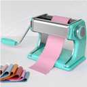 KEOKER Clay Press Machine, Polymer Clay Press Machine for Making Clay Earrings, Polymer Clay Roller Machine, 7 Thickness Stainless Steel Polymer Clay Pasta Machine, Polymer Clay Tools (Lake blue)