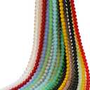 8mm Glass Beads for Jewelry Making 900pcs Colored Round Bracelet Beads Bulk Smooth Loose Spacer for DIY Necklace Earring & DIY Crafts Supplies (GB11-MIXED)