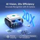 WYBOT C2 Vision 2026 New Cordless Robotic Pool Cleaner with AI Vision, Powerful Suction Pool Vacuum for Inground Pools, Ultra-fine Filtration, Wall&Waterline Cleaning, White with Green Outlet