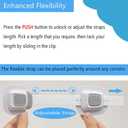 YEYA Upgraded No Drill Furniture Wall Anchor for Baby Proofing, Child Safety Cabinet Strap Locks 4 Pack White