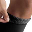 Truform 20-30 mmHg Compression Stockings for Men and Women, Thigh High Length, Dot-Top, Open Toe, Black, X-Large