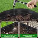 Landscape Edging Border No Dig - 20FT 2IN Tall Garden Edging Border with 20 Stakes, Plastic Garden Fence Lawn Edging Flexible for Landscaping, Flower Beds, Yard, Pathway with Connectors