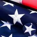 American flag 2.54 FT for Outside, Heavy Duty Polyester USA Flag Outdoor with Embroidered Stars, Sewn Stripes, US Flag with Brass Grommets for Indoor, Outdoor, All Weather