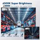 BBOUNDER 10 Pack Linkable LED Utility Shop Light, 4400 LM, 6500K Cool Daylight, 4 FT Integrated Fixture for Garage, 40W Equivalent 250W, Surface + Suspension Mount, Black
