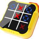 Tic Tac Toe Game, 3-in-1 Game Machine, Handheld Electronic Puzzle Games, Portable Travel Game for Trip, Office Break, Queue Time, Birthday Gift for Kids Adult (Yellow)