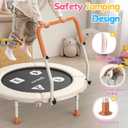 BCAN BT1 36" Toddler Trampoline for Kids, Foldable Indoor Mini, Handlebar