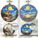 GEEMBI Christmas Fantasy Gifts for Women Men - Suncatcher Christmas Ornaments 2025 - Wizarding Night Fantasy Decor, Book Lovers Gifts for Readers Women Friends, Night Sky Ornaments for Tree