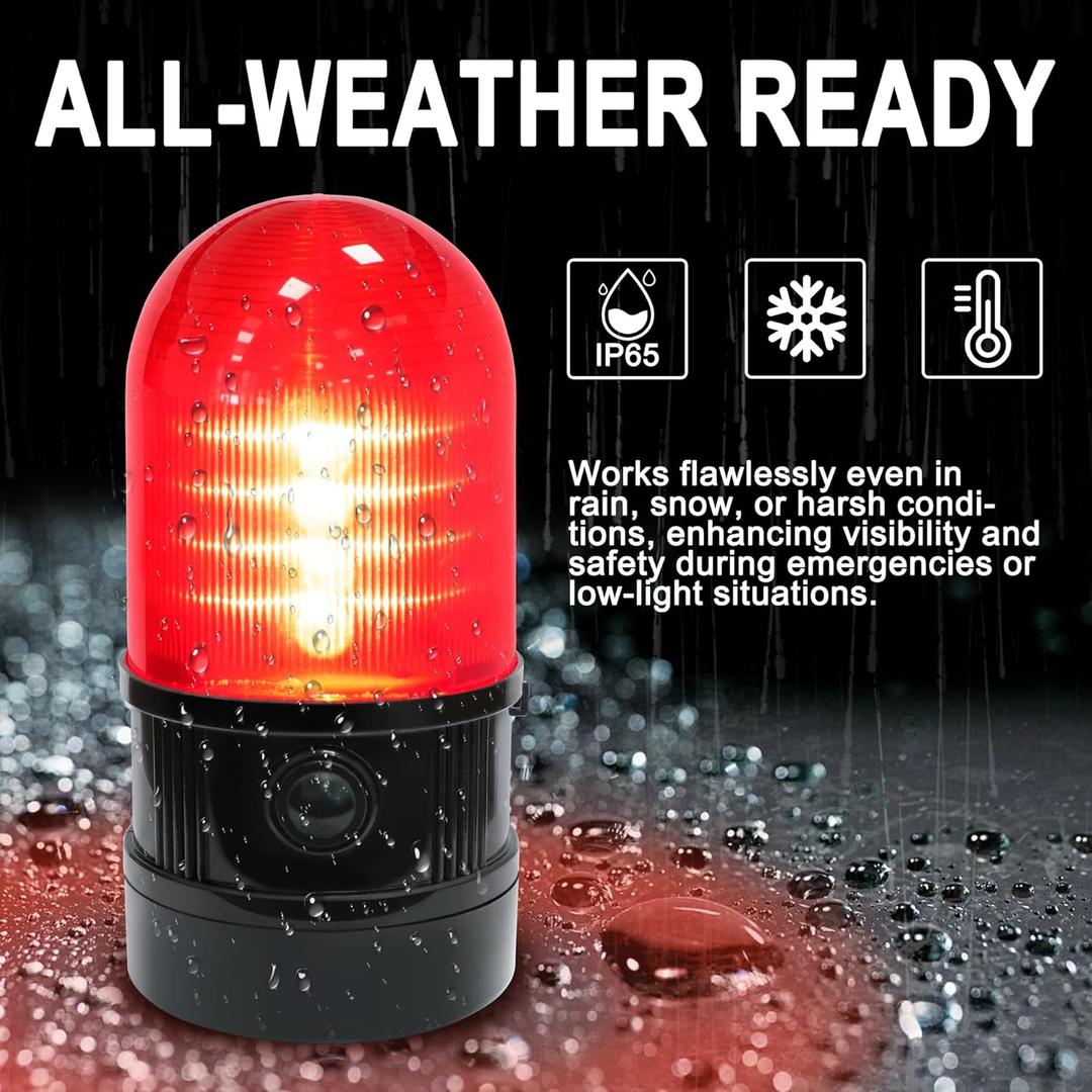 6" Strobe Rotating Flashing Light, Red LED Beacon Light with Magnetic Base for Vehicle Forklift Truck Tractor Golf Carts UTV Car Bus and Club Party Show Bar(Red, 1 Pack)