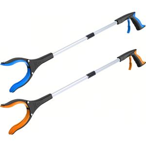32" Grabber Reacher Tool (2-Pack), Foldable Trash Picker Upper with 360 Rotating Jaw & Magnetic Tip, Heavy Duty Reaching Assist Stick for Seniors, Post Surgery Recovery Must Haves Mobility Aid