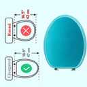 Elongated Toilet Seat Wood Toilet Seat Prevent Shifting with Zinc Alloy Hinges American Standard Size Toilet Seat Easy to Install also Easy to Clean(Elongated,Sparkling Sapphire Blue)