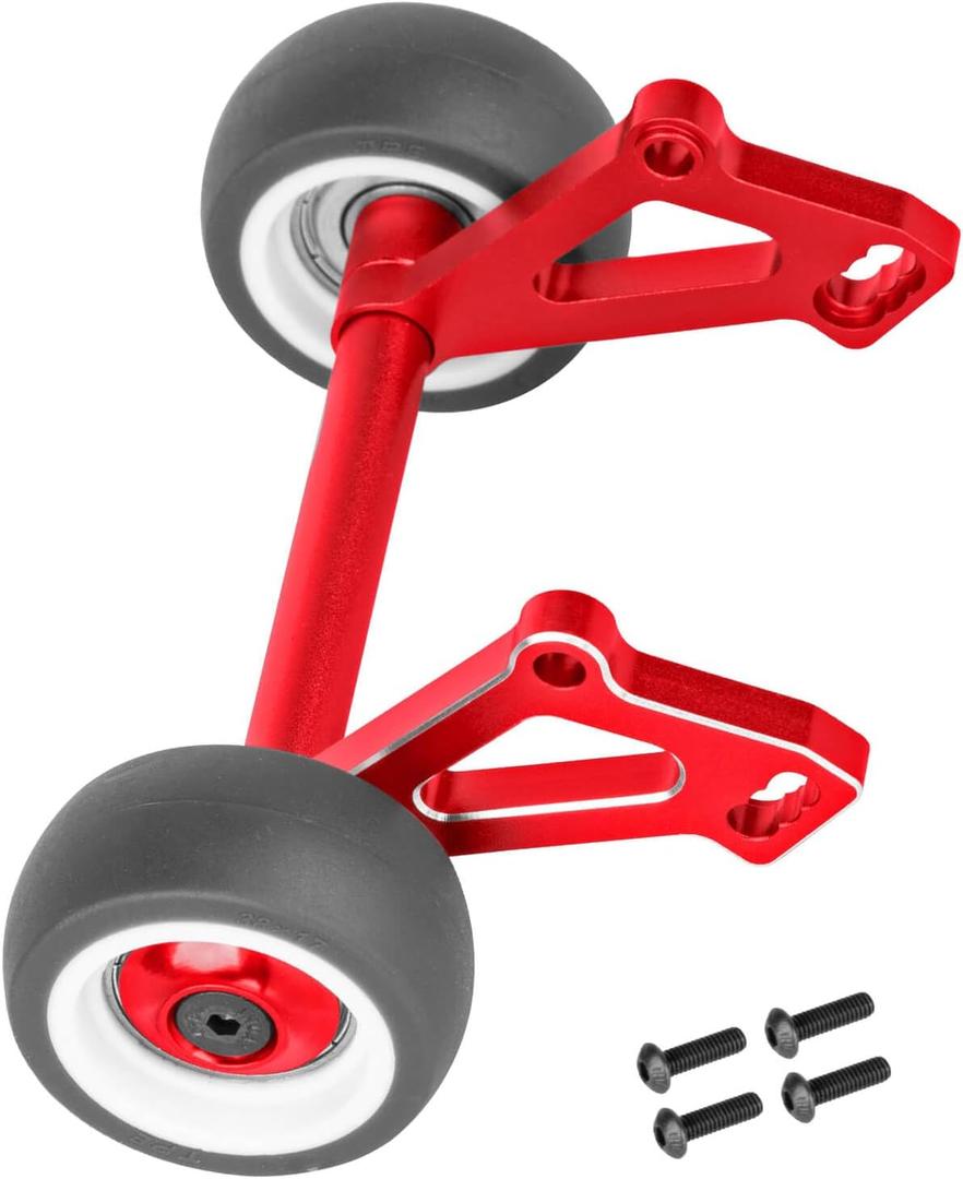 Aluminum Wheelie Bar Set Upgrades Part for 1/8 Kraton 6S V6,Alloy Wheelie Bar Hops Up Upgrades Part,Red