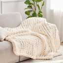 Negwoo Chunky Knit Throw Blanket, Knitted Throw Chenille Yarn, 50"*60", 50"x60"