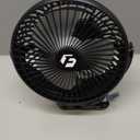 FRIZCOL 20000mAh 8 Inch Portable Clip On Fan,Battery Operated Golf Cart Fan with Lights, USB Fans Small Desk Fans Personal Quiet Fans for Office Stroller Bedroom and Camping